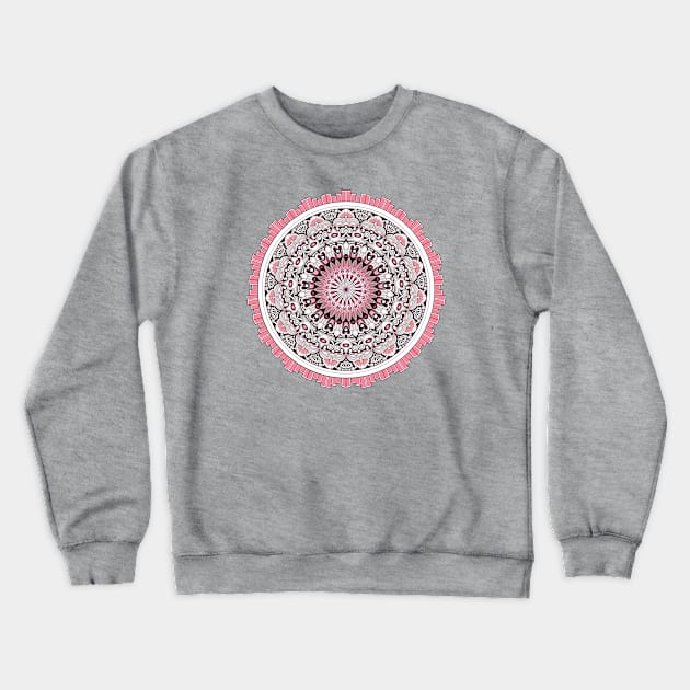 Mandala Red 1 Crewneck Sweatshirt by The Knotty Works